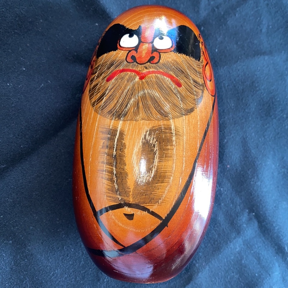 Daruma Japanese wooden doll Newport kokeshi Handcrafted. - Picture 10 of 10